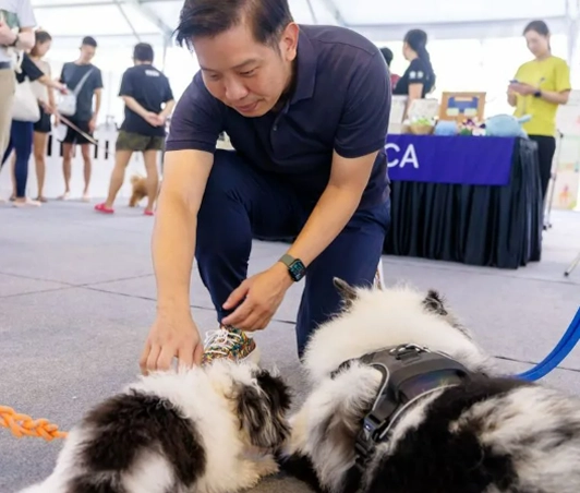 Minister Alvin Tan at Pets' Day Out